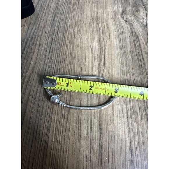 KAY Jewelers 925 Sterling Sliver Moments Halo Snake Chain Bracelet Love - Picture 8 of 11